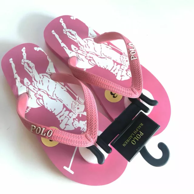 NWT Girls Ralph Lauren Sandals Slides shoes size 1, 2, 3, 4 or 5