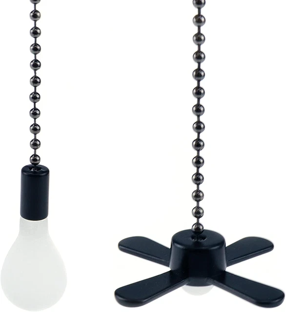 Ceiling Fan Pull Chain For 12inch Light Bulb And Fan Cord Extension Chainsblack1