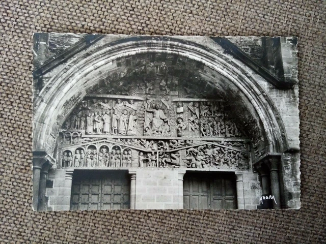 Cpa Conques Tympan De L Église Ste Foy
