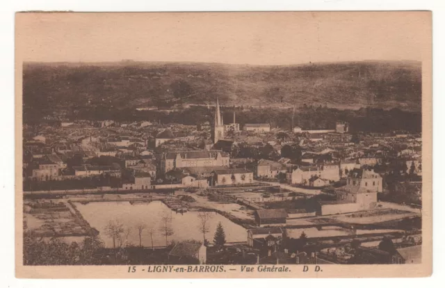 Cpa 55 - Ligny-En-Barrois : Vue Générale (Meuse) - Écrite