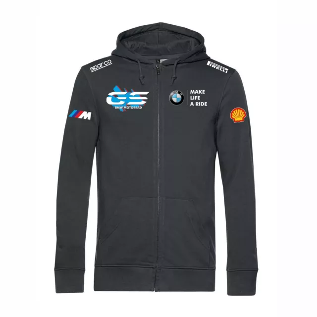 Felpa con cappuccio nera BMW GS 1250 1200 900 850 MOTORRAD MAKE LIFE A RIDE