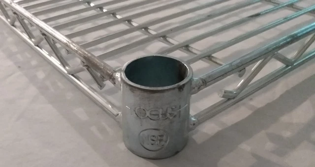 Chrome Shelf 24"  x 36" NSF Heavy Duty Wire with 4 Plastic Snap-on Pole Supports