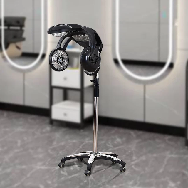 Adjustable Salon Hair Dryer with Wheels Temperature Control Color Processor 110V