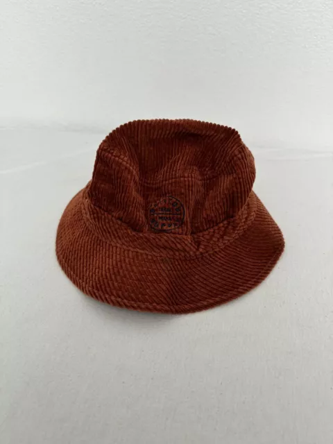 Brixton Oath Corduroy Packable Bucket Hat Red Burnt Orange Size Large Round Top