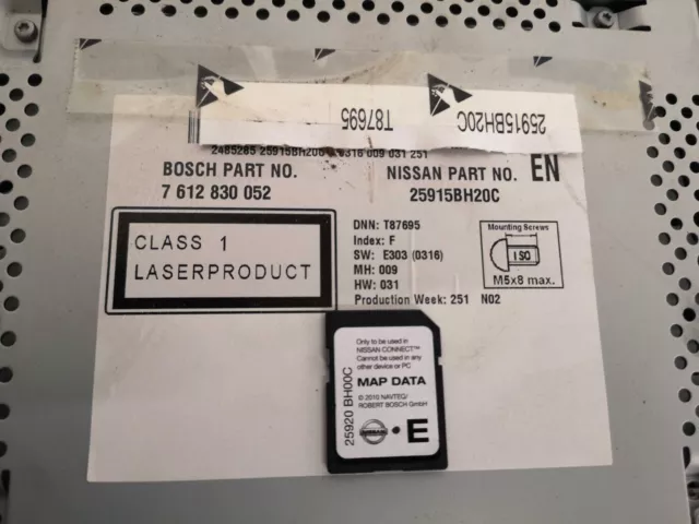 Nissan Qashqai Radio CD 25915BH20C 277401 3