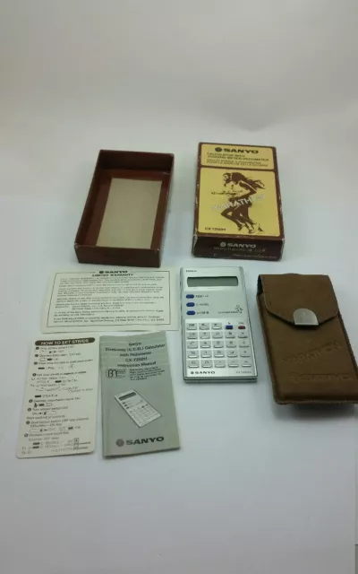 Rare Vintage SANYO CX-7250H Electronic Calculator Pedometer
