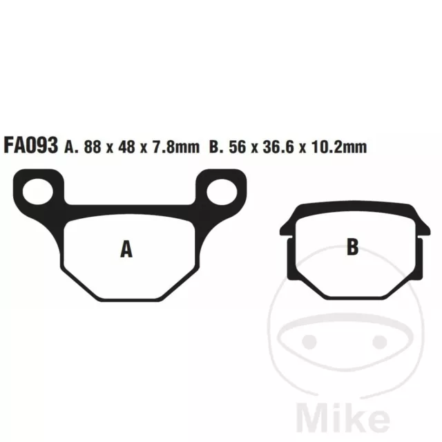 Bremsbeläge Paar EBC Sfa SFA093 732.00.81 Rieju 50 Mrt Supermotard 2009-2009