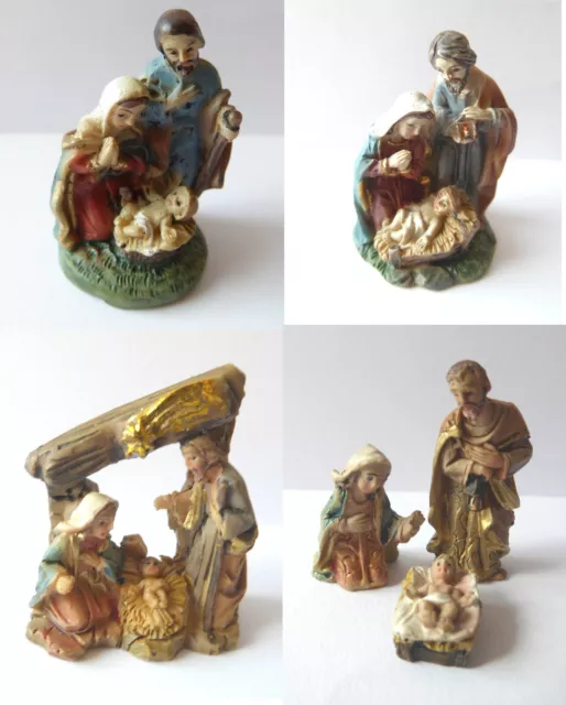 Heilige Familie Krippe Jesus Maria Joseph Christus Puppenstube Miniatur 1:12