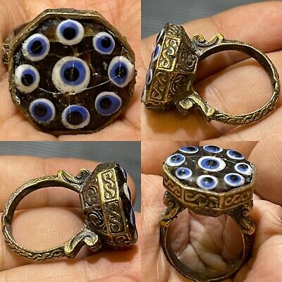 Rare Ancient Phoenician Roman Glass Ring 300Bc Super Quality