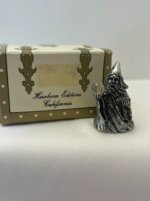 Heirloom Editions California Pewter Wizard Thimble Vintage 1997