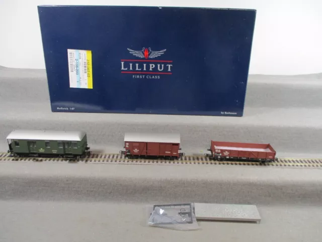 Liliput Spur H0 L240101 Bauzug Set 3-teilig der DB Epoche III in OVP