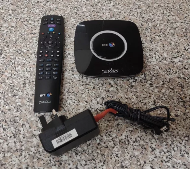 BT Youview DB-T2200 HD Freeview Mini Set Top Box With Remote Control Power Cable
