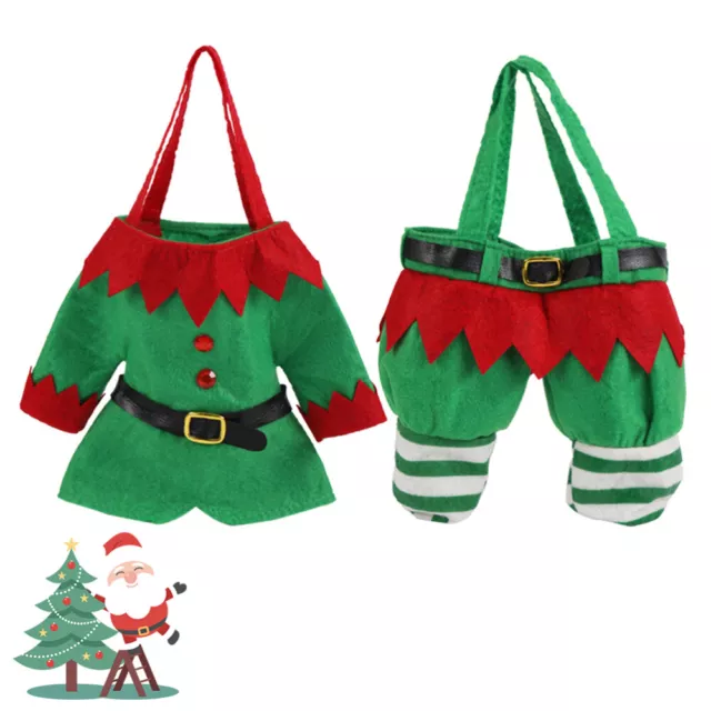 2 Pcs Décorations D'arbre De Noël Sacs Fourre-tout Rangement Noel Des Bonbons