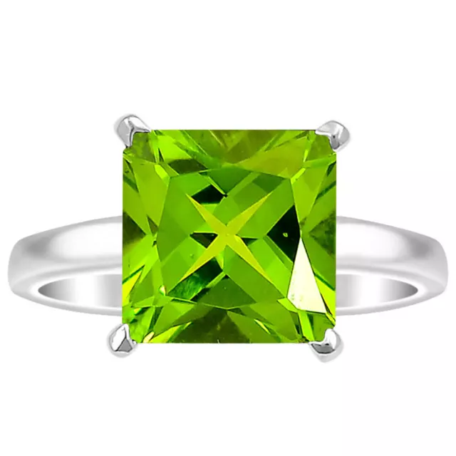 Treated Peridot 925 Sterling Silver Ring s.7 Jewelry R-1019