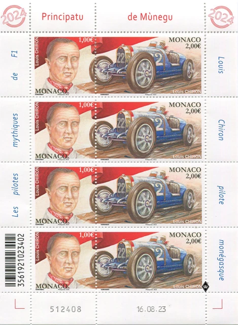 S43733 Monaco 1972 – Peintures 2v Feuille Complète Pliée – Neuf MNH**