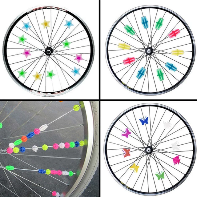 Perline Per Raggi Di Bicicletta - 144 Clip Colorate A Forma Di Cuore, Stella E Pallina - Foto 11