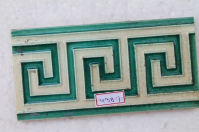 Old Circa 1930 Vintage Artdeco Ceramic Tile Border Made In Japan NH4387 6