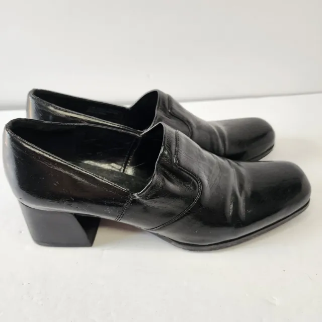 FRANCO SARTO RHODES Womens Size 8 Faux Leather Block Heel Slip-On ...