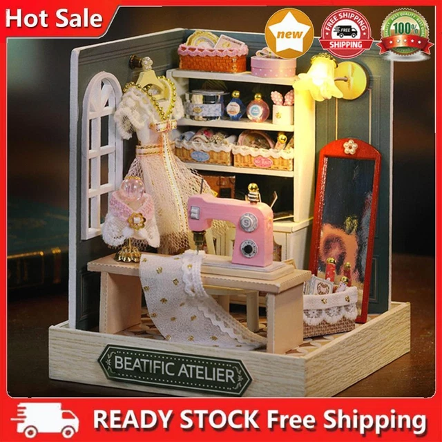 DIY MINIATURE DOLLHOUSE Kit With Furniture Mini Dollhouse Model Kit for