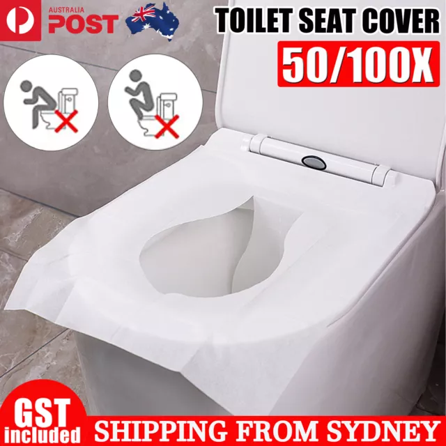 UP 100X Toilet Seat Cover Paper Portable Biodegradable Disposable Sanitary Flush