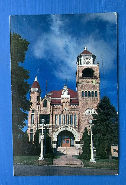 Crystal Falls MI Iron County Court House National Historic Place Postcard