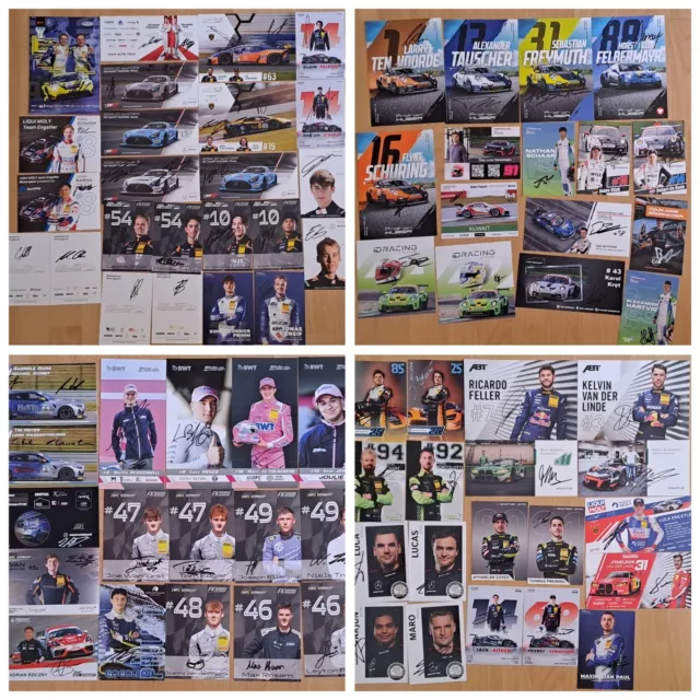 76 Signierte Autogrammkarten DTM, GT Masters, GT4, Porsche CC, Oschersleben 2024