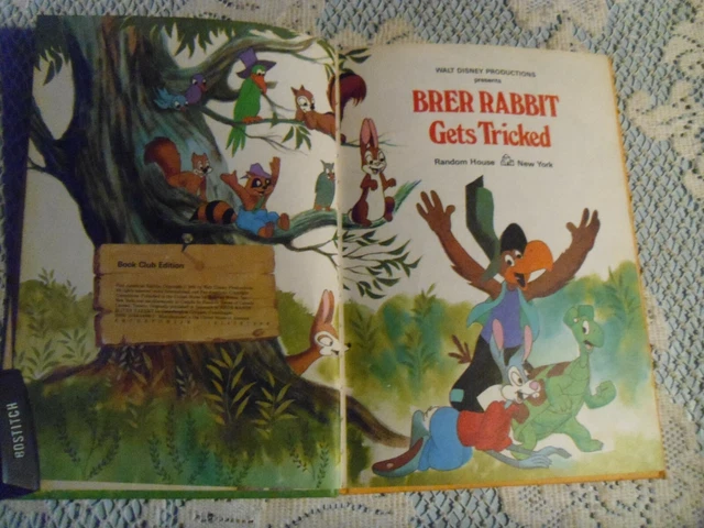 Brer Rabbit Gets Tricked from Walt Disney Producitons, HC 1981 Book Club Edition 3