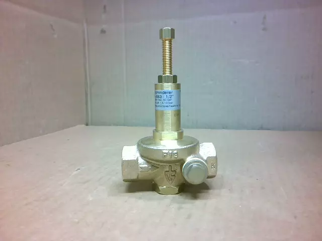 Goetze 683 1/2"" Valvola riduzione pressione ottone 1/2"" NPT 1,5-10 B - Nuova senza scatola