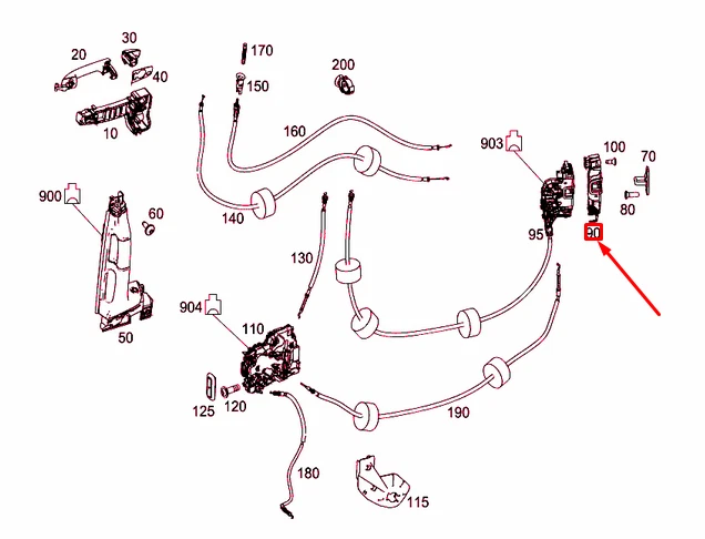 For Vito For Viano W639 Left Sliding Door Lock Actuator Replacement Part - View #8