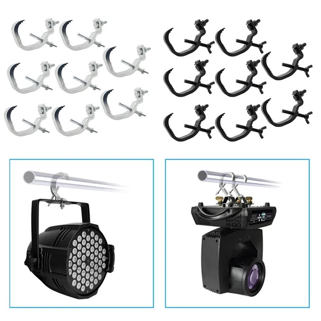 Professional Grade Aluminum Alloy O Clamp Mount for DJ Lighting Set of 8