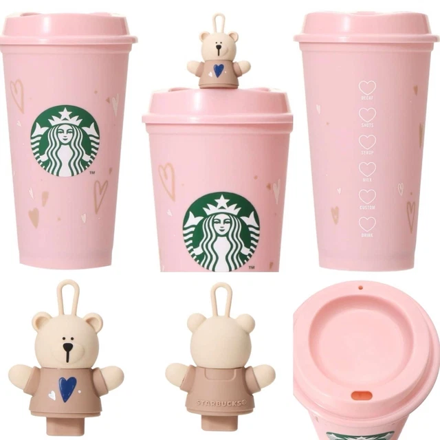 STARBUCKS JAPAN 2024 Valentine’s Day LTD Bearista Stopper & Reusable