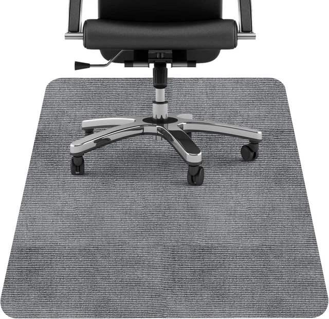 Tappeto Salvapavimento Per Sedia Ufficio 90x140 Cm - Nero, Antiscivolo, Per Parquet, Piastrelle, Pavimenti Duri - Foto 4