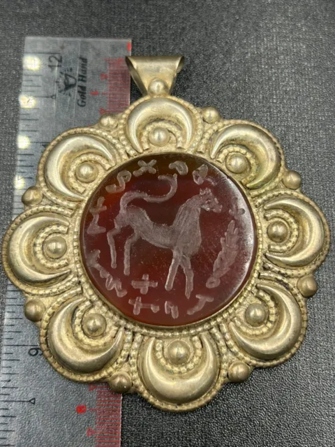 Vintage pendant with lovely cornelian