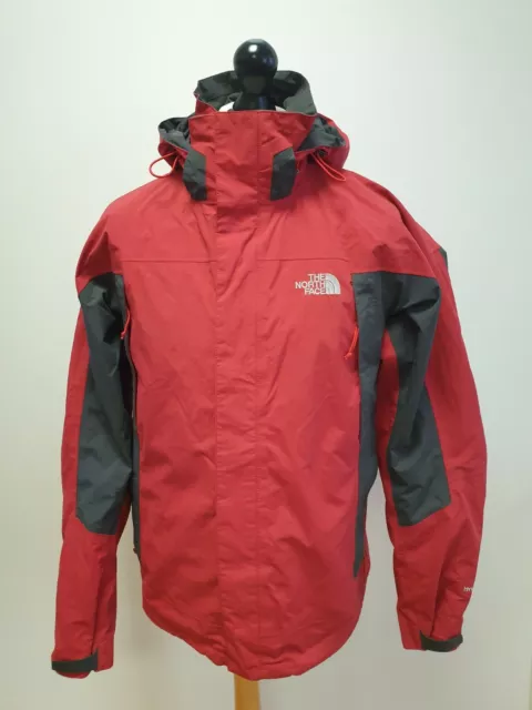 X920 Mens The North Face Hyvent Red Grey Lightweight Hooded Jacket Uk M Eu 50