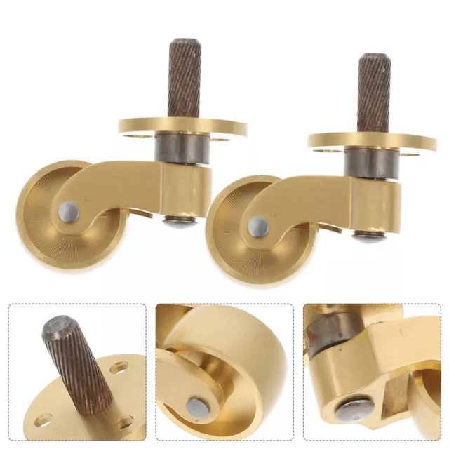 360° Brass Caster Stem for Furniture, Trunks, Beds