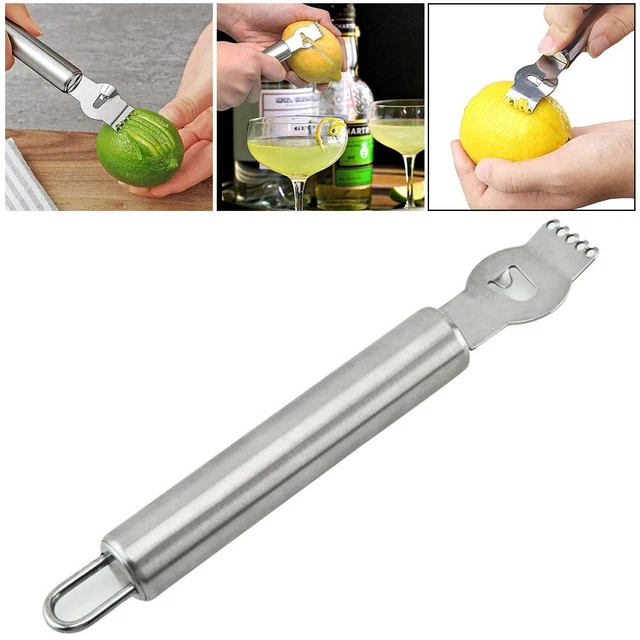 QUICK AND EASY Lemon Orange Lime Citrus Fruit Zester Peeler Stainless