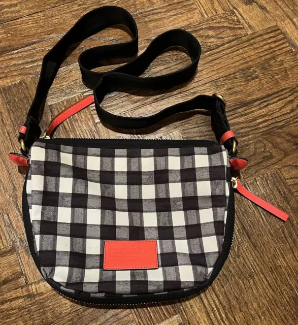 New Marc Jacobs Black Checkered Crossbody Bag Purse