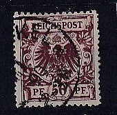 DR., 50 Pf. Krone und Adler, Mi.-Nr.50aa, gestempelt, Befund Wiegand