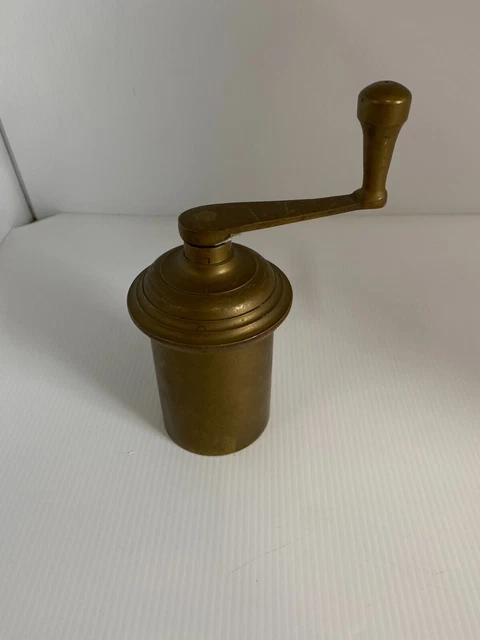 Vintage BRASS FOOD PRESS RETRO KITCHEN PASTA NOODLE MAKER W 4 DISC SET