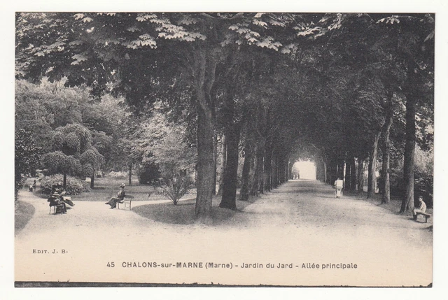 ***CHALONS-sur-MARNE (Marne)_ Jardin du Jard - main aisle *** CPA 2019