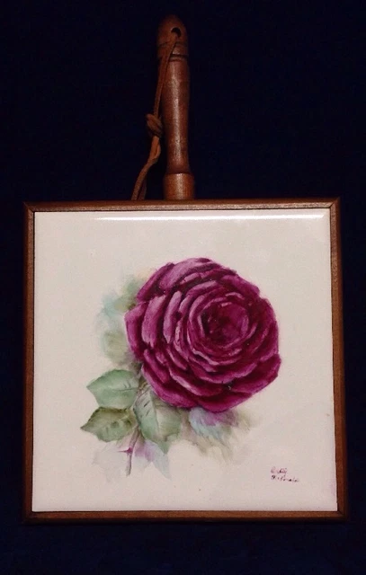Antique / Vintage English Tile (H&R Johnson England) - Hand Painted