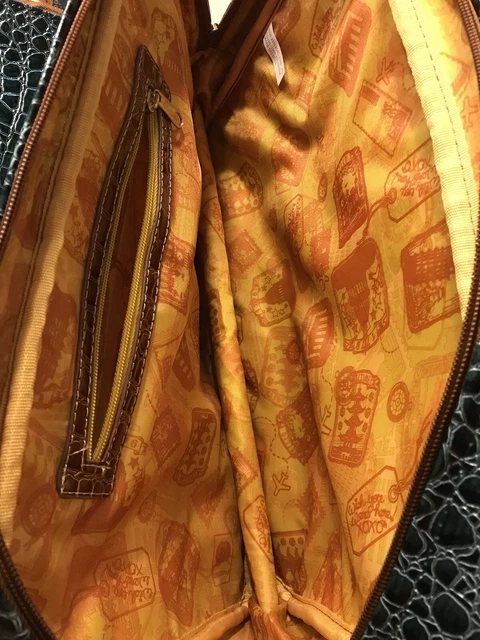 Samantha Brown Croc Embossed Carry On Set Green Camel 12