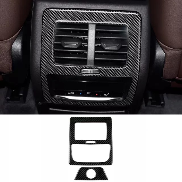Carbon Fiber Car Interior Rear Air Conditioner Outlet Cover Trim for BMW X3 G01