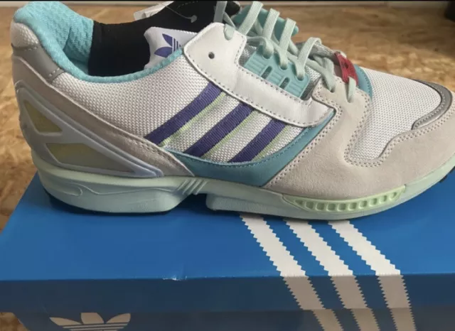 Adidas ZX8000 EF4366 white purple aqua Gr.46 neu