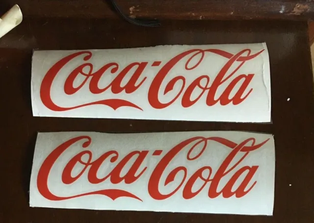 Brand New Coca-Cola Coke Logo Decal Sticker Die-Cut Vinyl Coca Cola 9"L X 3"H