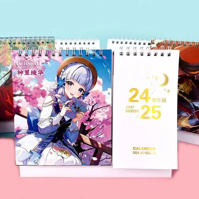 GENSHIN IMPACT KAMISATO Ayaka 20242025 Desk Calendar Collection Gifts