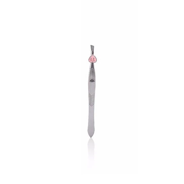 Clip para cejas de acero inoxidable pinzas para cejas herramienta para cejas punta inclinada f