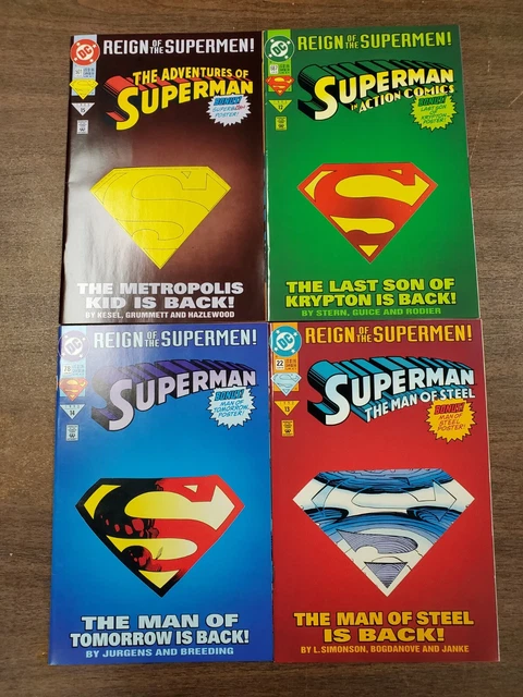 Reign of Superman Die-Cut Set(4 Comics)(DC 1993)Adv 501,MOS 22,SM 78,Action 687
