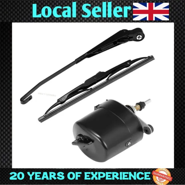 12V Universal Windscreen Wiper Motor with Arm & Blade For Willis Jeep  01287358