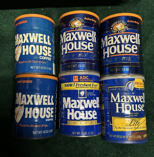 MAXWELL HOUSE, FOLGERS and Maryland Club coffee cans. lot of 11 10.00